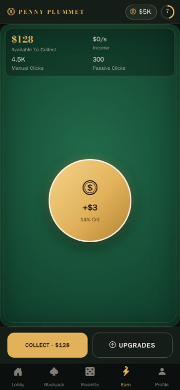 Idle clicker on a phone